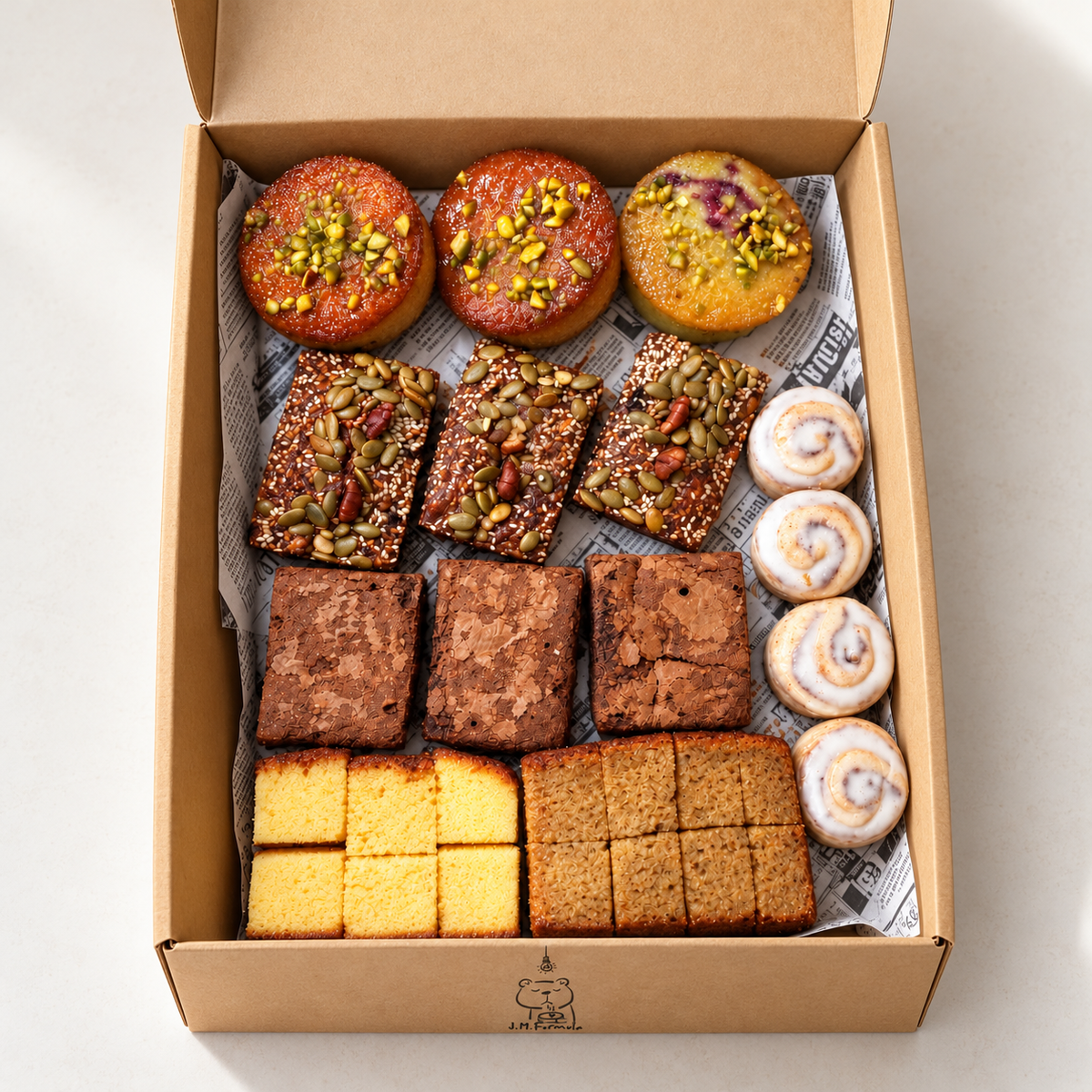 JM Formula Sweet Bites Box on an off-white background