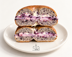 Blueberry Bagel with Blueberry Cream Cheese