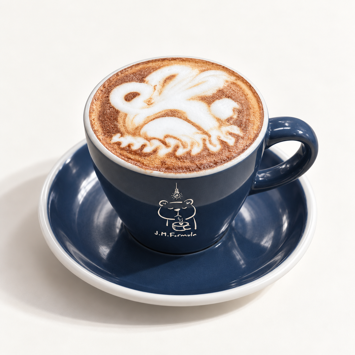 JM Formula Cappuccino on an off-white background