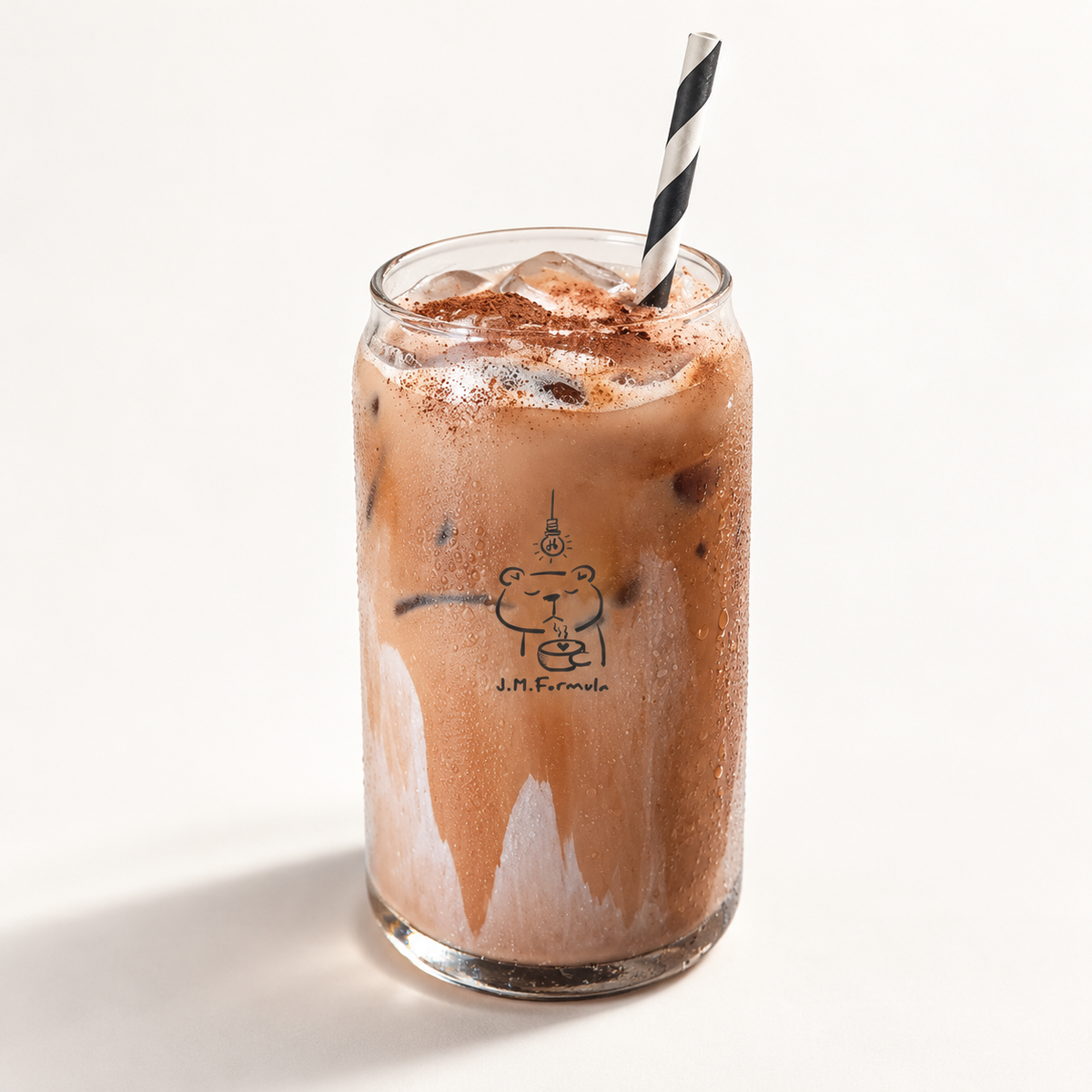 JM Formula Iced Mocha on an off-white background