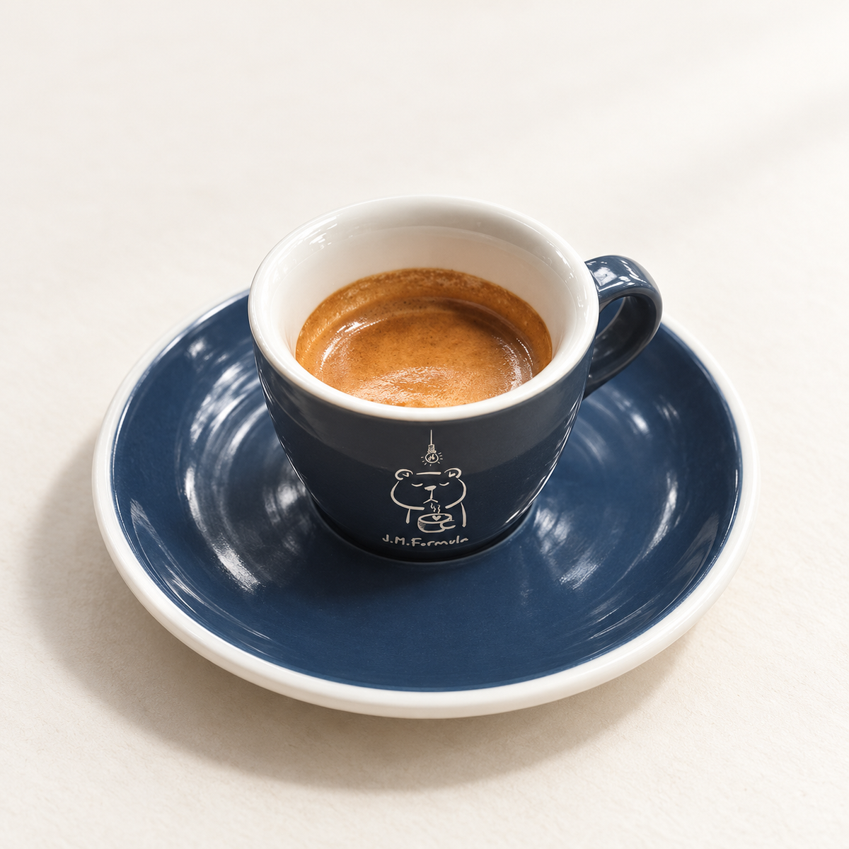 JM Formula Espresso on an off-white background