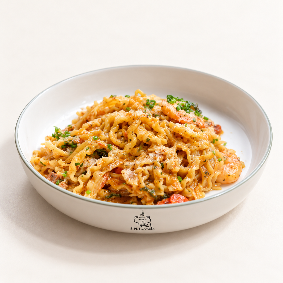 Spicy Prawn Pasta at JM Formula café in St Leonards