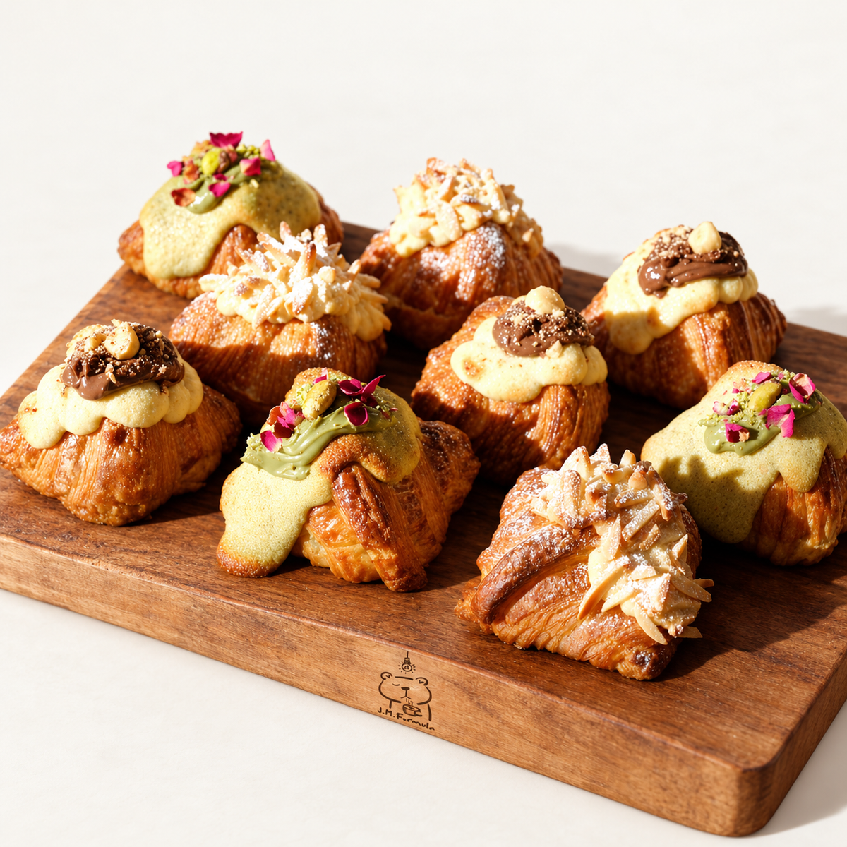 JM Formula Sweet Croissants Box (9 pcs) on an off-white background